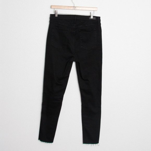 Abercrombie & Fitch The Super Skinny Ultra High Rise Jean Distressed Black 32/14 - Picture 6 of 7